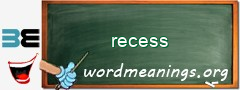 WordMeaning blackboard for recess